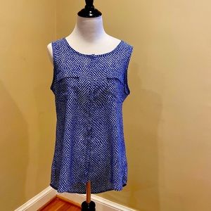 Chico’s Size 1 Button-Down Sleeveless Blouse